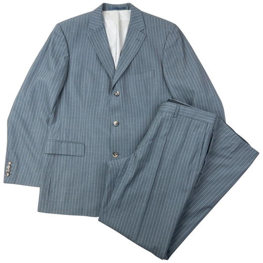 Vintage 2000s Hugo Boss Rossellini Movie Pinstripe Jacket & Trousers Suit Set Size XL