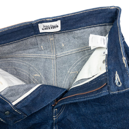 Vintage Jean Paul Gaultier Haute Jeanerie Embroidered Denim Jeans Size W25