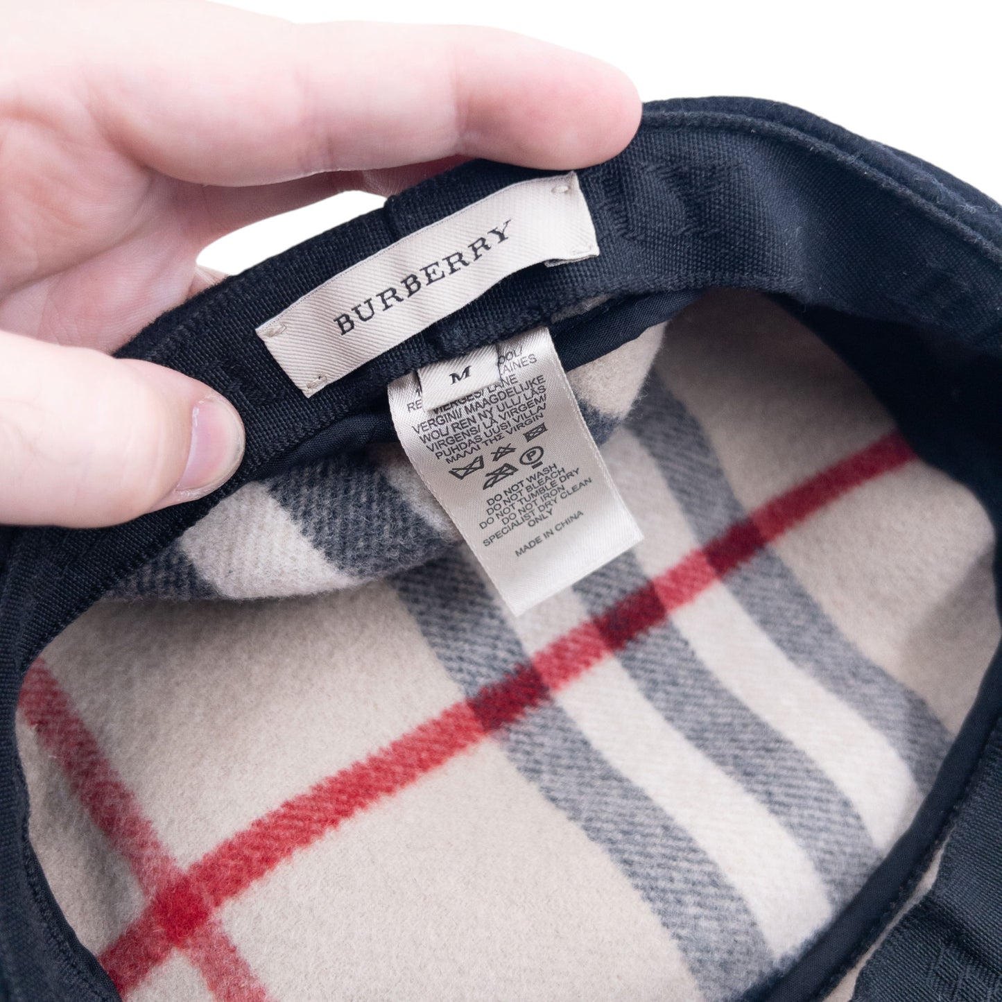 Vintage Burberry Wool Newsboy Hat Size M