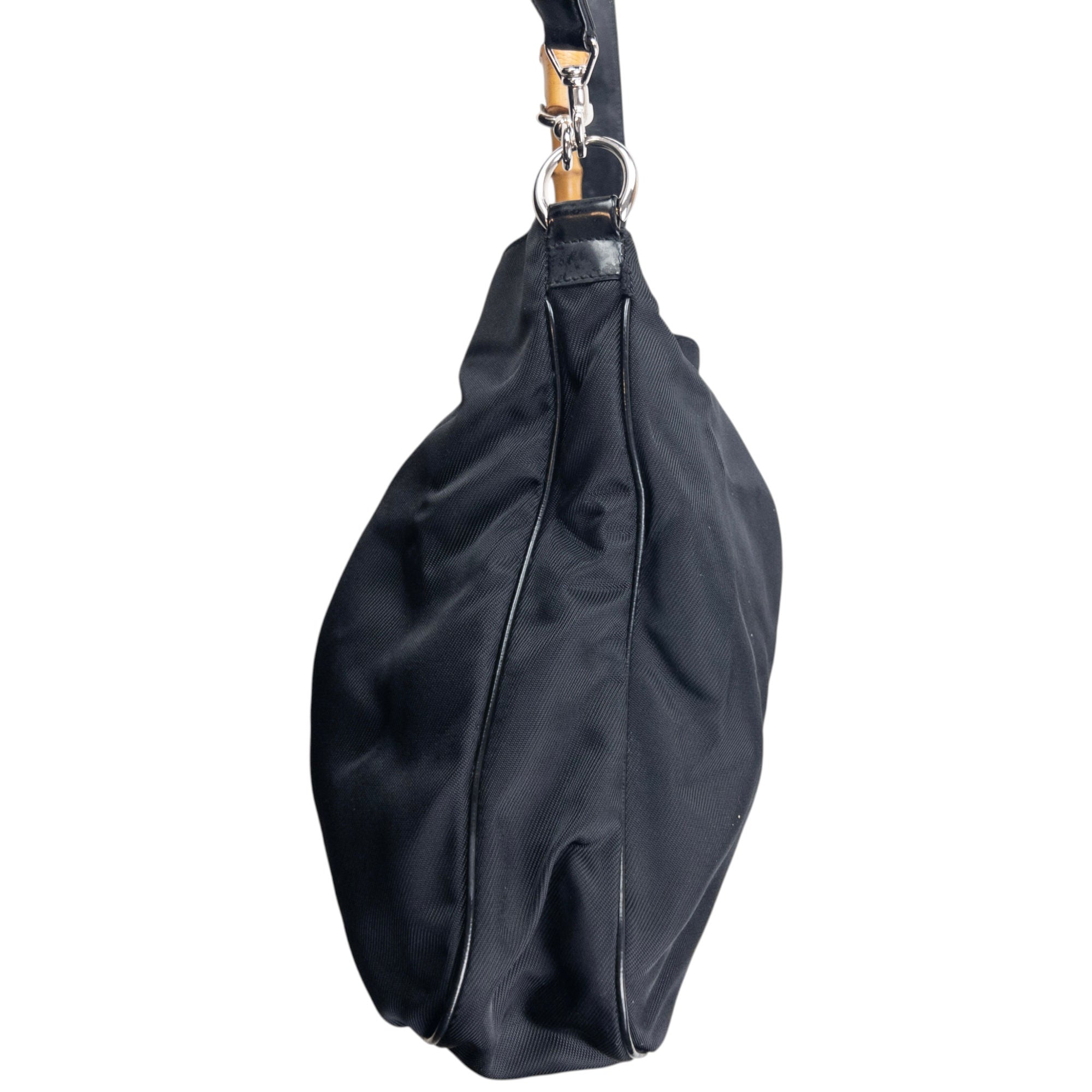 Vintage 2000s Gucci Bamboo Handle Hobo Handbag