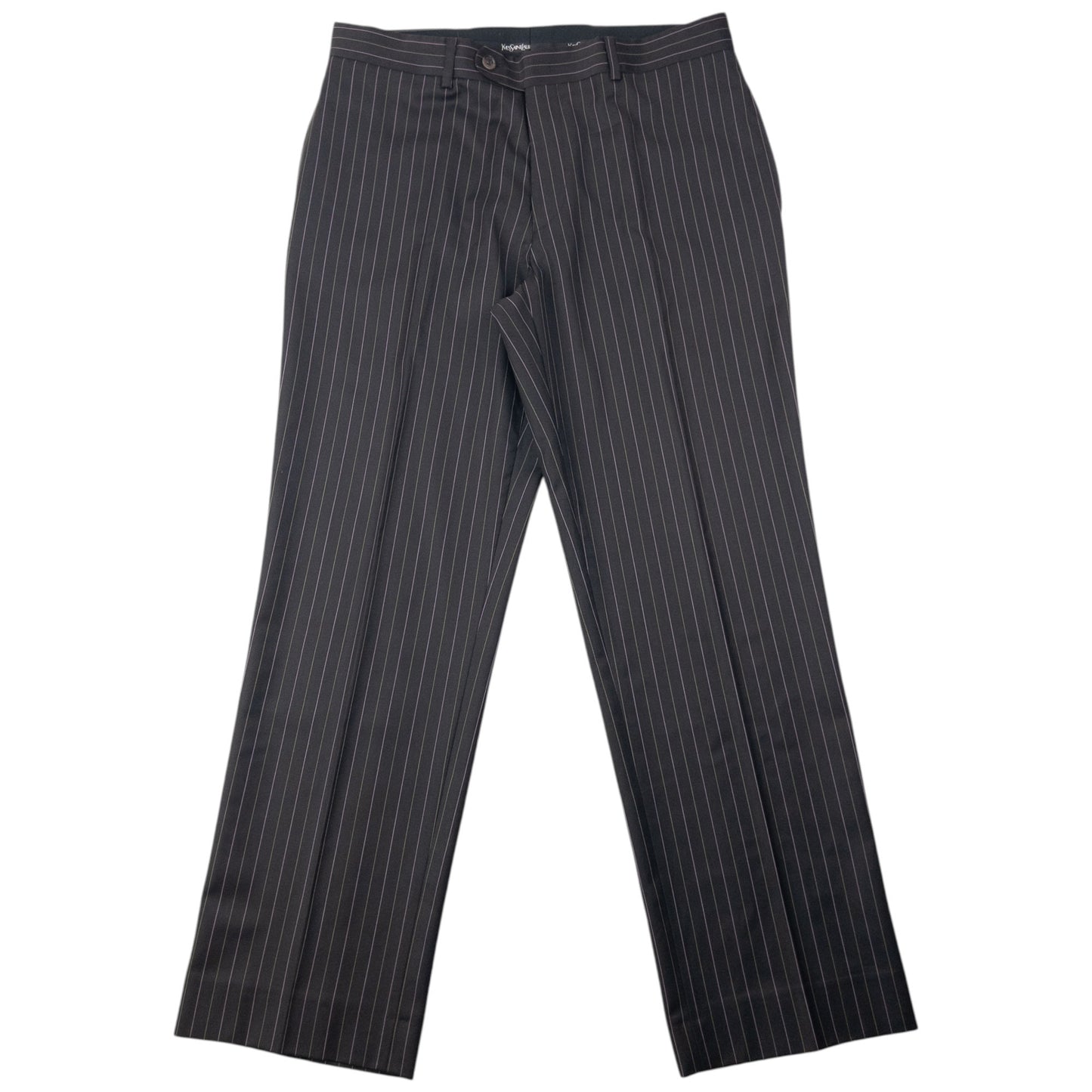Vintage 90s YSL Yves Saint Laurent Pinstripe Jacket & Trousers Suit Set Size L