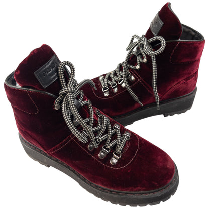Vintage Prada Velour Hiking Boots Size UK 6.5