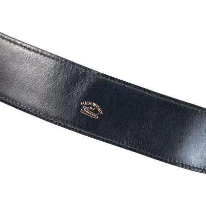 Vintage 90s Gucci Leather Belt in black, photo 7