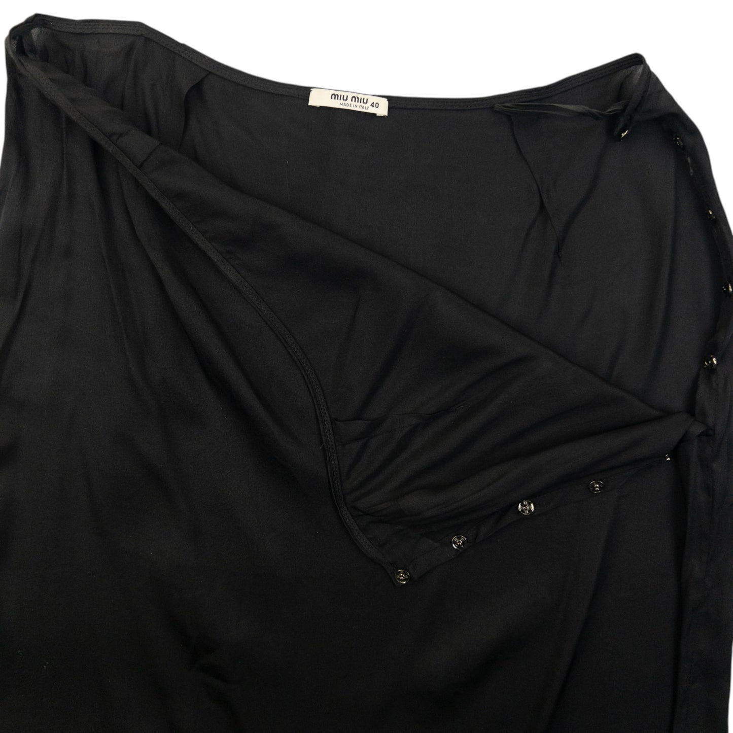 Vintage 2008 Miu Miu Silk Mini Skirt Womens Size W27