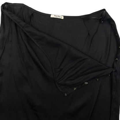Vintage 2008 Miu Miu Silk Mini Skirt Womens Size W27