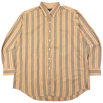 Vintage 2000s Burberry Nova Stripe Long Sleeve Button Up Shirt Size XL