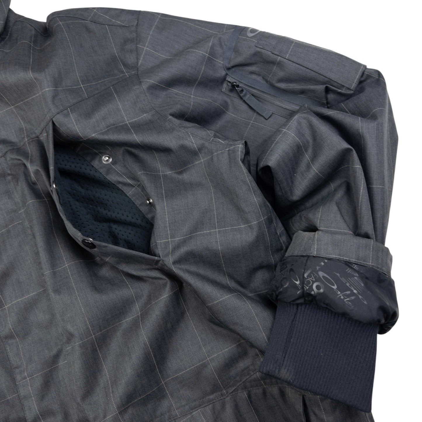 Vintage Oakley Checkered Zip Up Jacket Size L