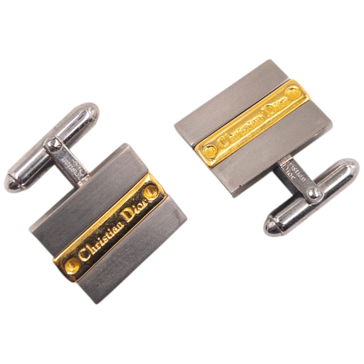 Vintage 2000s Dior Embossed Cufflinks