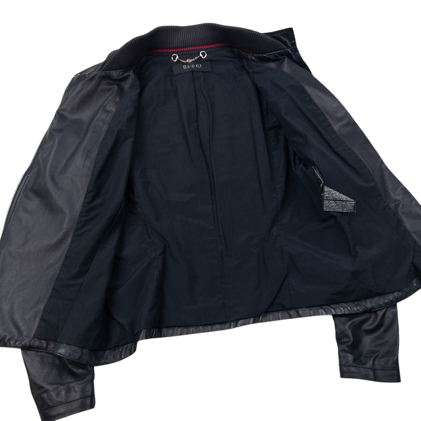 Vintage 2000s Gucci By Tom Ford Zip Up Leather Jacket Womens Size M