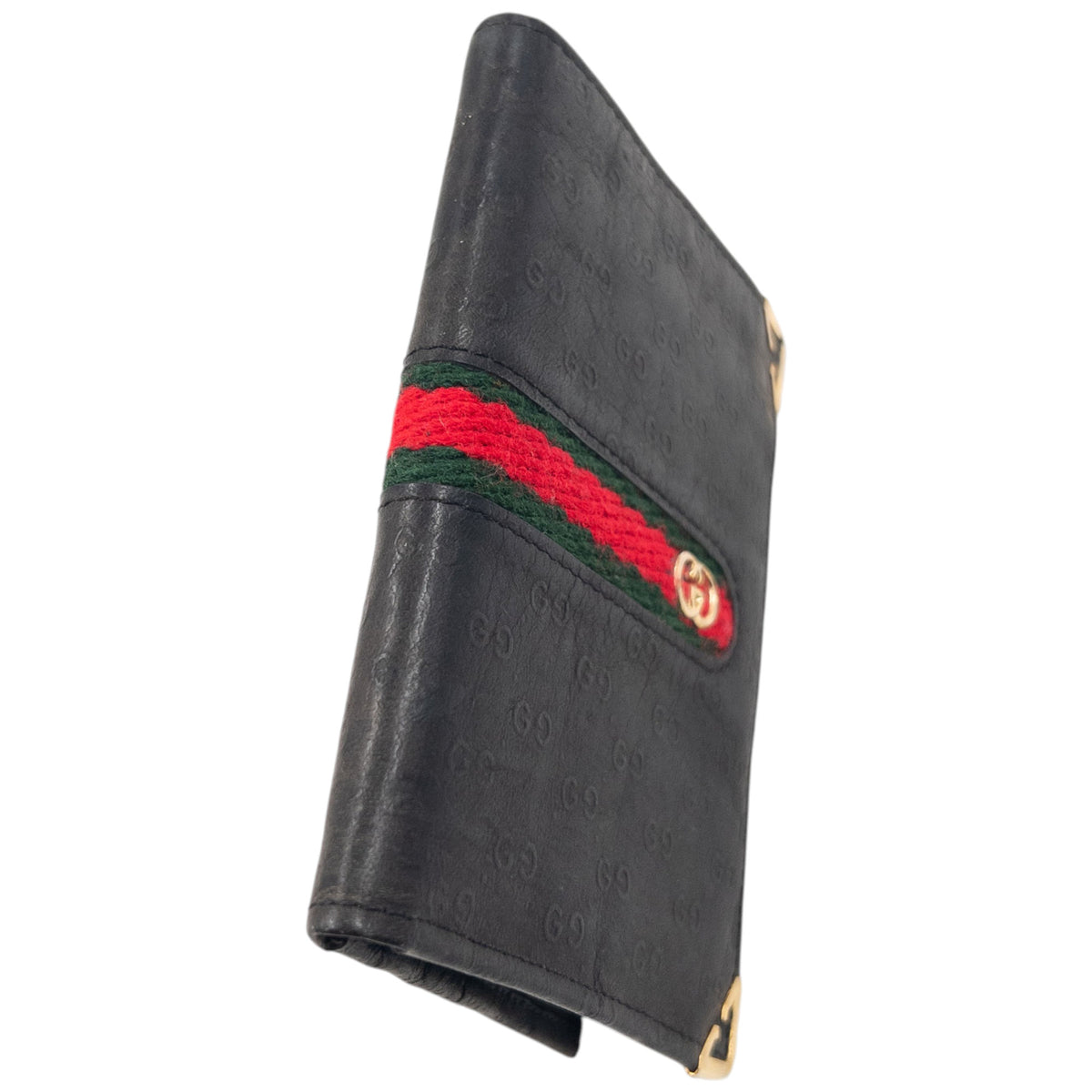 Vintage 80s Gucci Monogram Leather Wallet