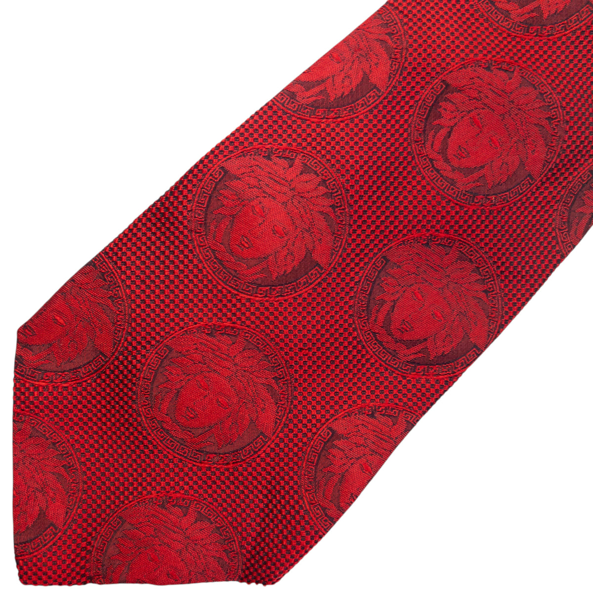 Vintage 90s Gianni Versace Monogram Medusa Silk Tie