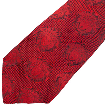 Vintage 90s Gianni Versace Monogram Medusa Silk Tie