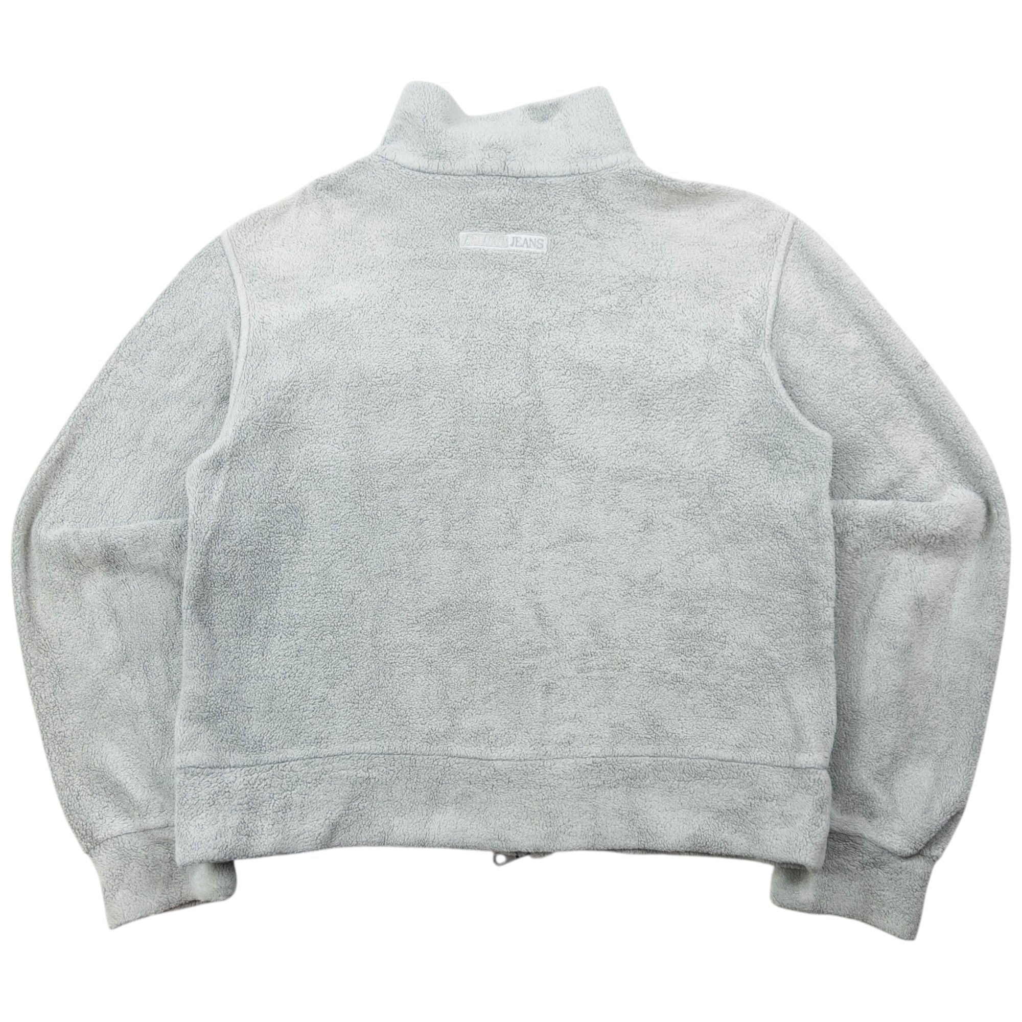 Vintage 90s Armani Jeans Cropped Fleece Jacket Womens Size M