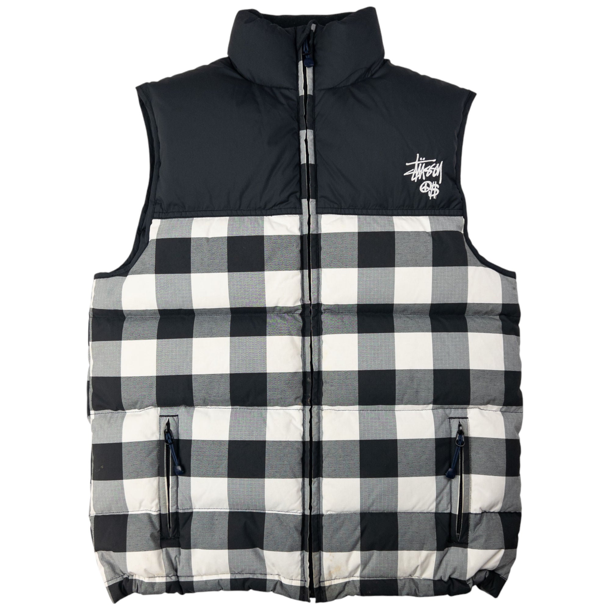 Vintage Stussy GIRLS Zip Up Puffer Gilet Womens Size M