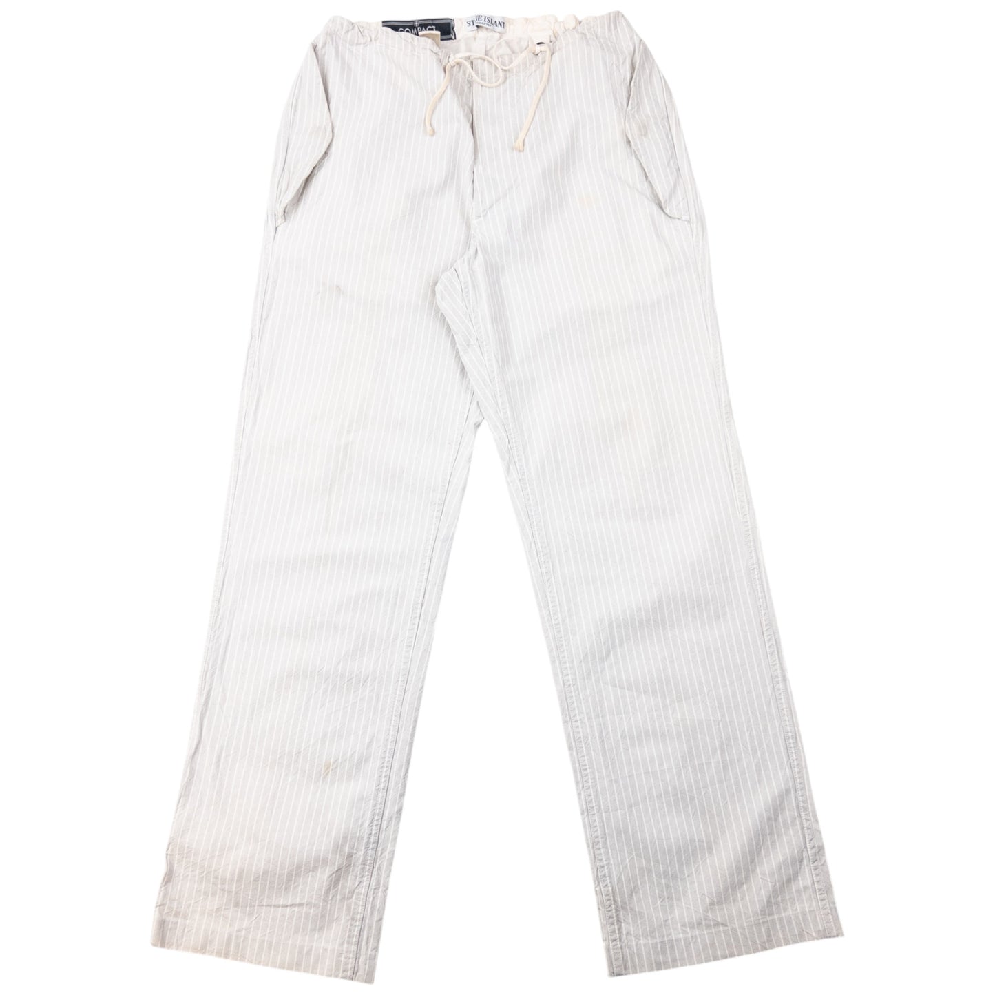 Vintage 2003 Stone Island Compact Striped Trousers Size W30