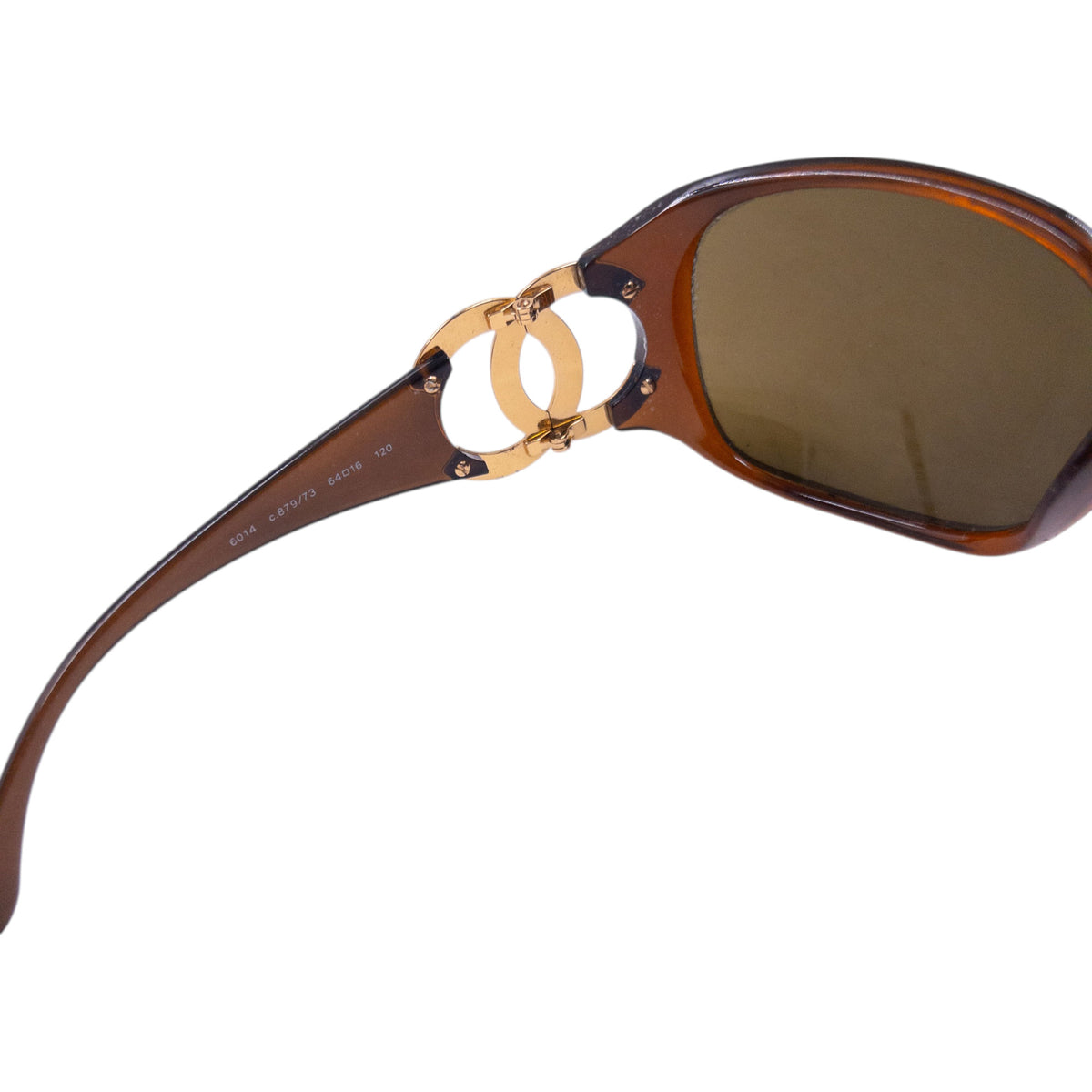 Vintage 2000s Chanel Logo Sunglasses in brown, photo 5