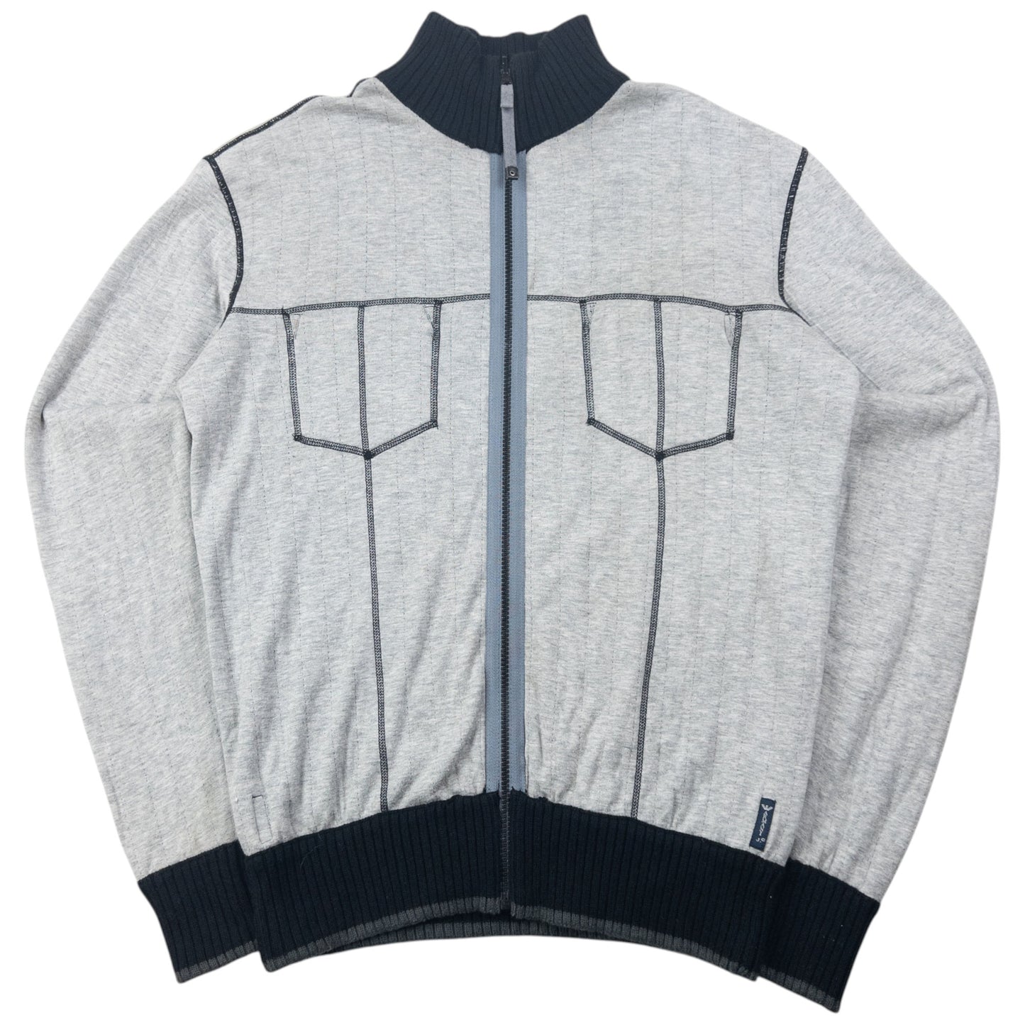 Vintage Armani Jeans Reversible Zip Up Jumper Size M