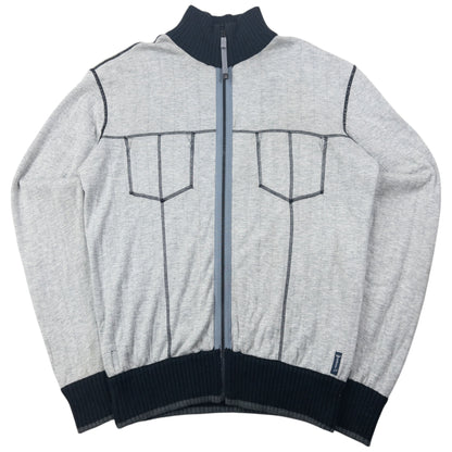 Vintage Armani Jeans Reversible Zip Up Jumper Size M