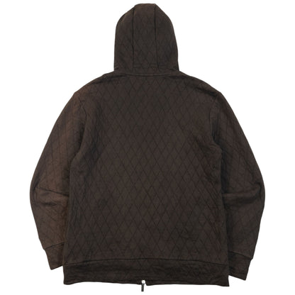 Vintage 2000s Burberry Black Label Quilted Zip Up Hoodie Size M