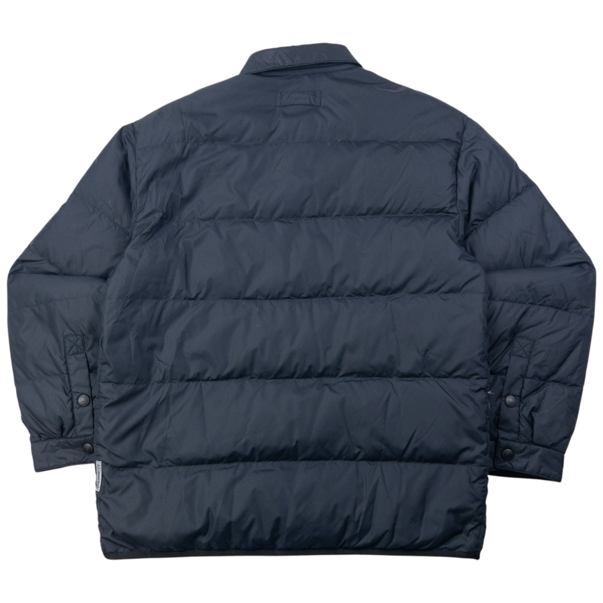 Vintage Armani Jeans Button Up Puffer Jacket Size L