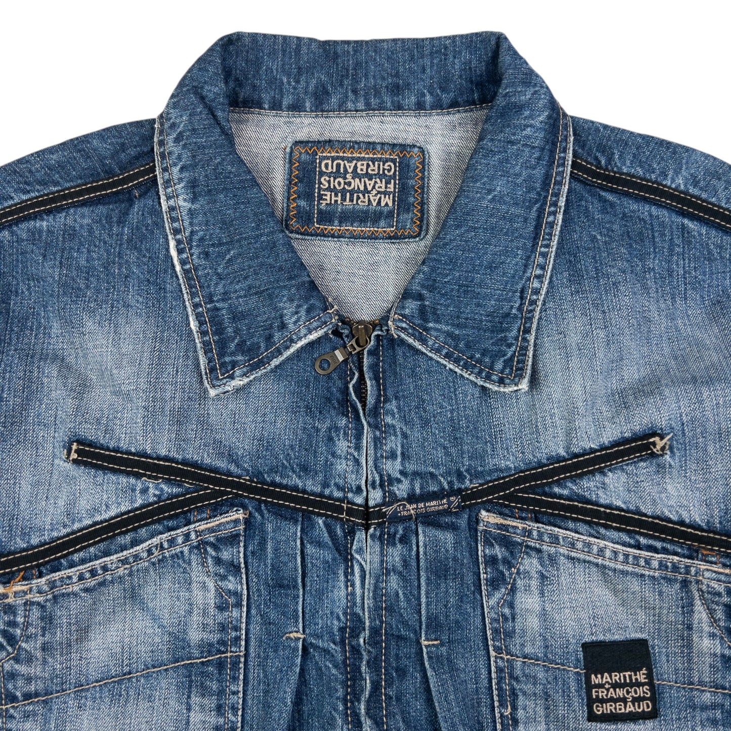 Vintage Marithe + Francois Girbaud Zip Up Denim Jacket Size XXL