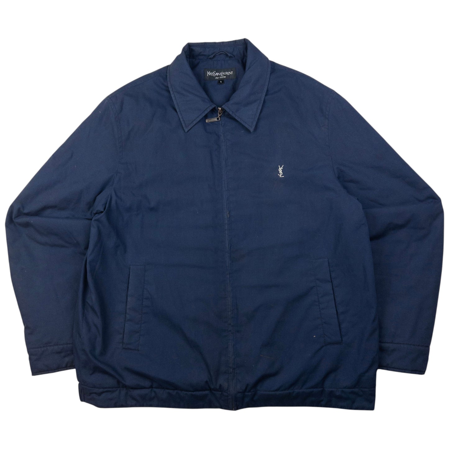 Vintage YSL Yves Saint Laurent Padded Zip Up Jacket Size L