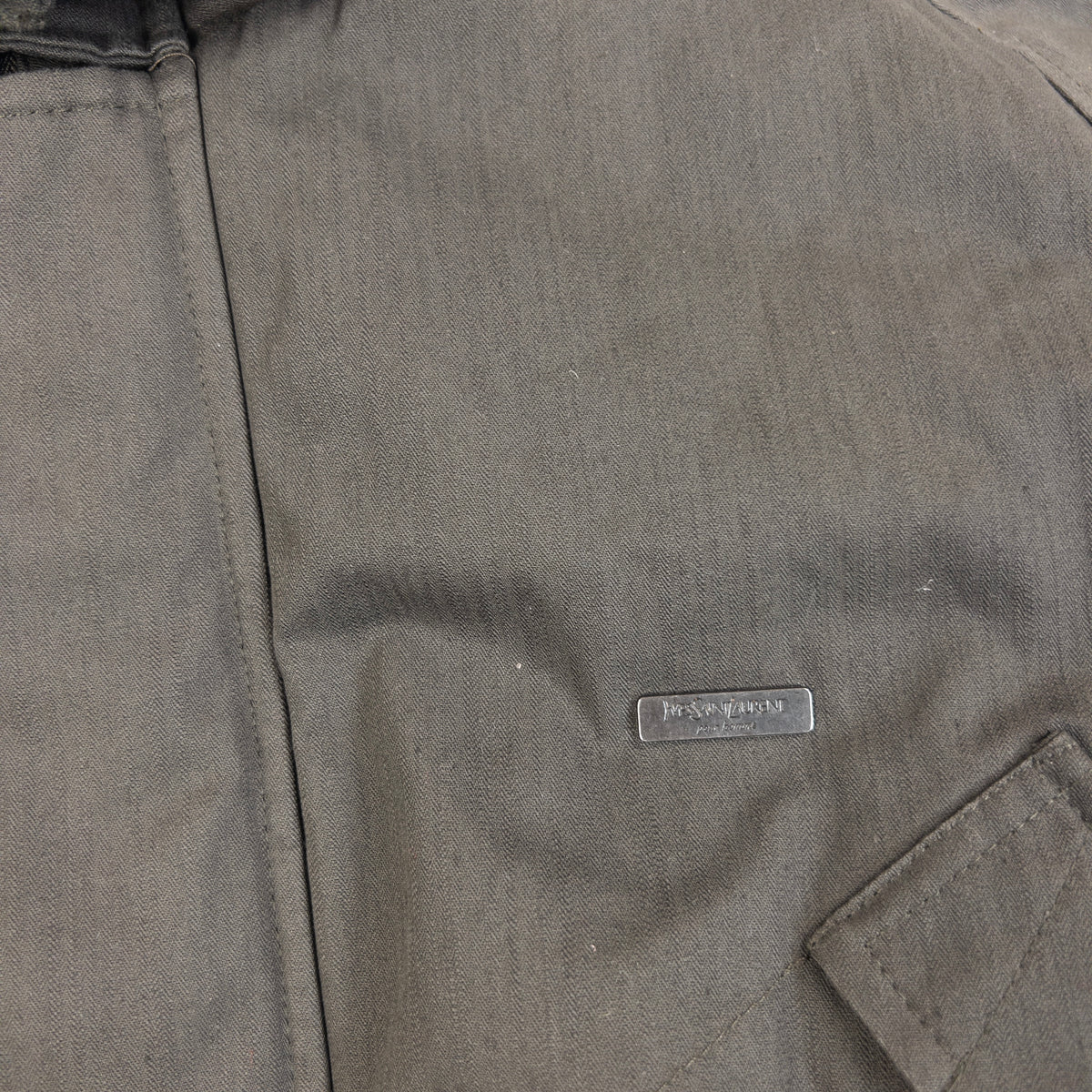Vintage 90s YSL Yves Saint Laurent Padded Zip Up Jacket in grey, photo 5