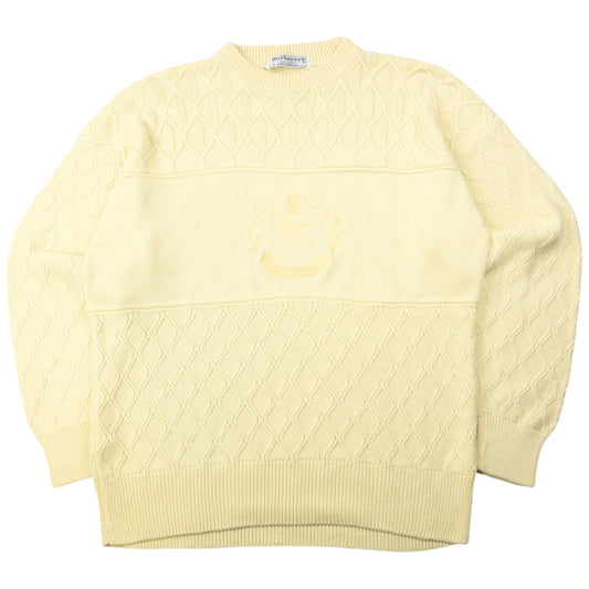 Vintage 90s Burberry Pattern Knit Jumper Size L