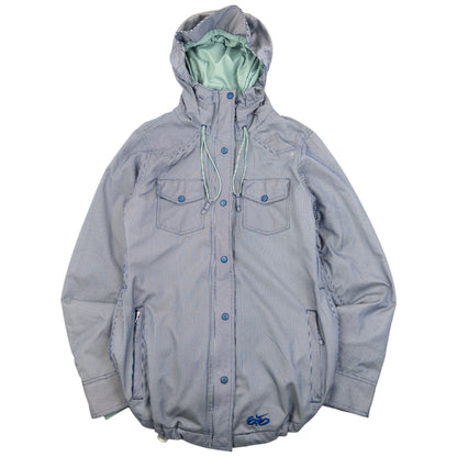 Vintage 2000s Nike 6.0 Striped Zip Up Snowboarding Jacket Womens Size L