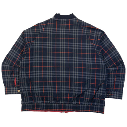 Vintage 90s Burberry Nova Check Reversible Bomber Jacket Size L