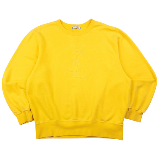 Vintage YSL Yves Saint Laurent Embroidered Sweatshirt Womens Size M