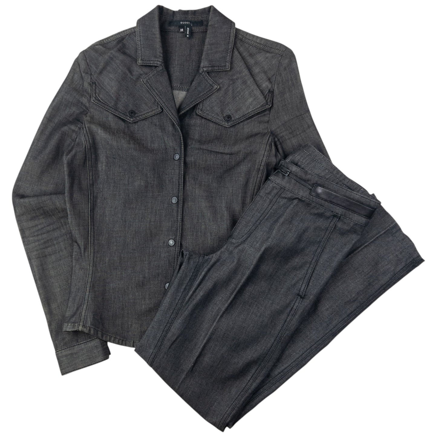 Vintage 2000s Gucci By Tom Ford Denim Jacket & Jeans Set Womens Size S