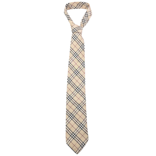 Vintage Burberry Nova Check Silk Tie