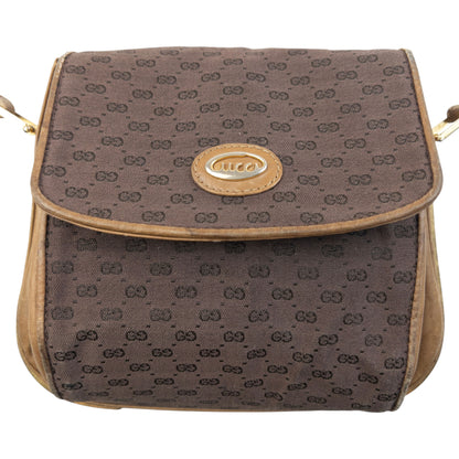 Vintage Gucci Monogram Leather Crossbody Bag