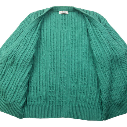Vintage 80s Saint Laurent Rive Gauche Cable Knit Cardigan Size S