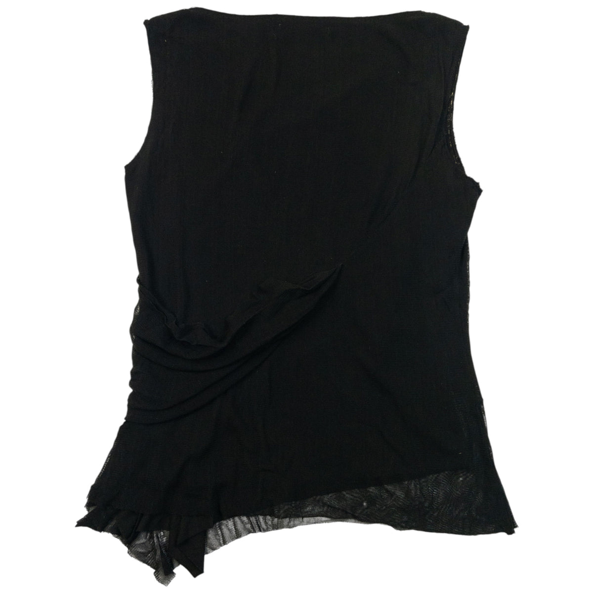 Vintage 90s Issey Miyake Asymmetric Mesh Top Womens Size S