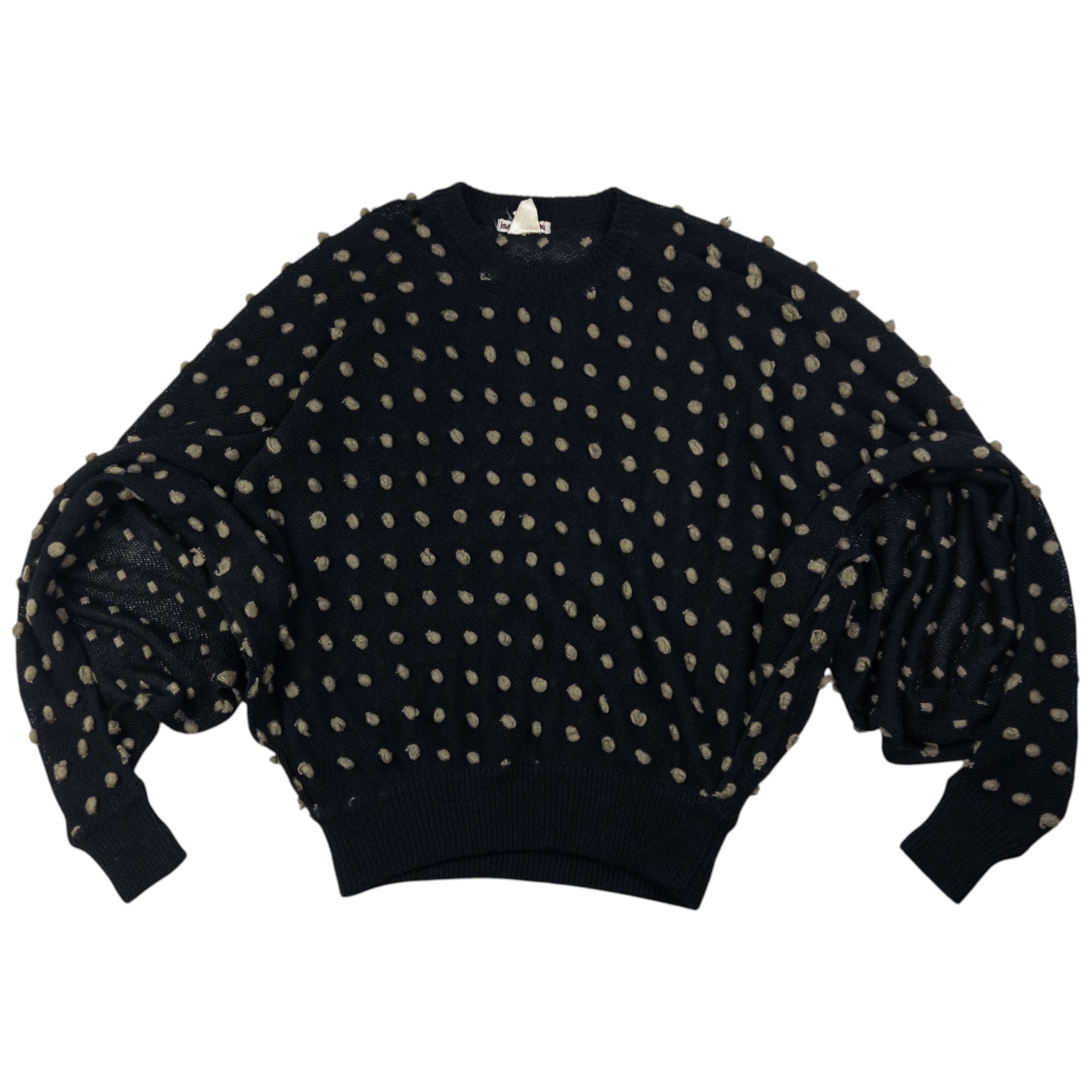 Vintage 1980S Issey Miyake Batwing Bobble Knit Jumper Size L