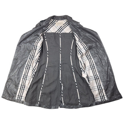 Vintage 2000s Burberry Metallic Trench Jacket Womens Size M