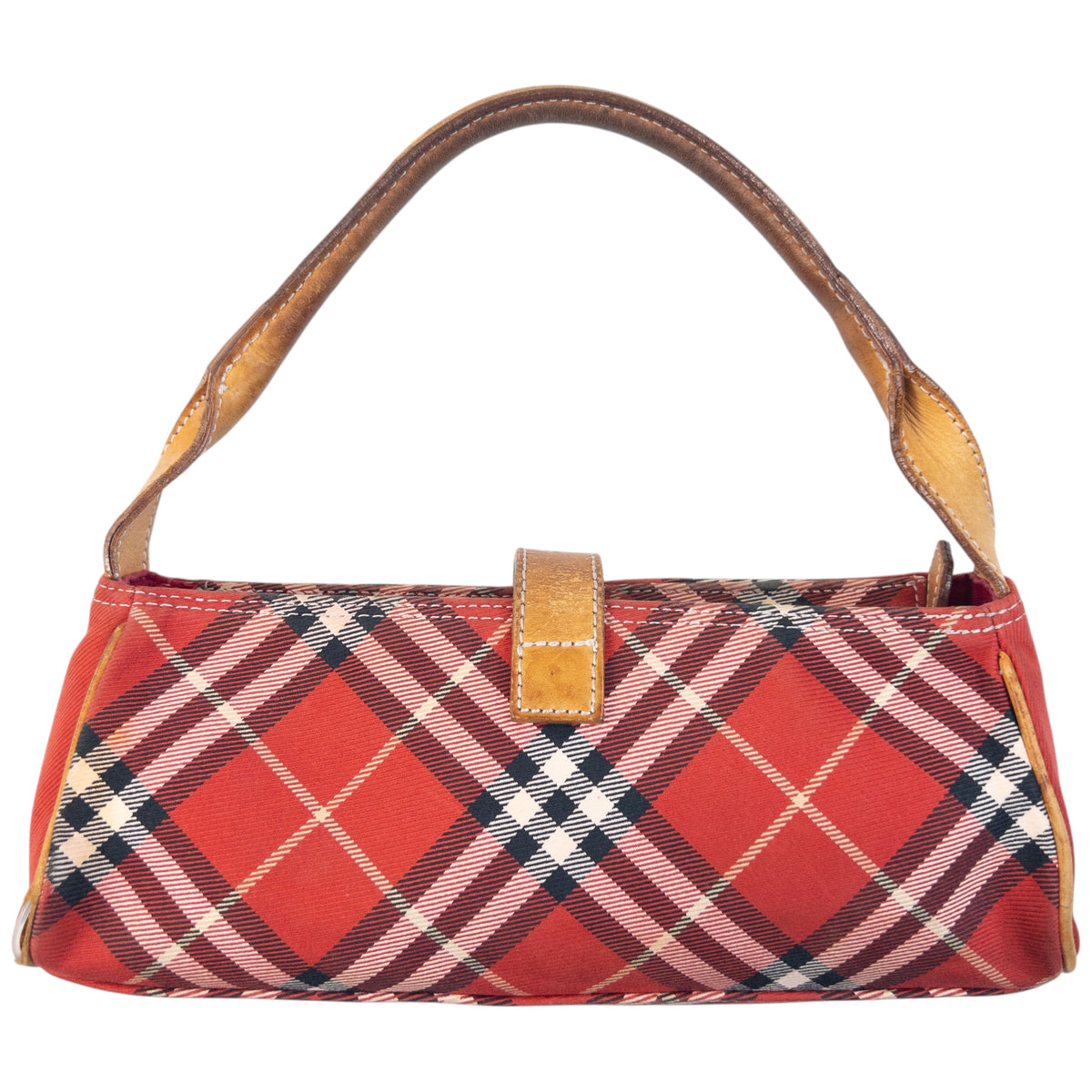 Vintage 2000s Burberry Blue Label Nova Check Baguette Shoulder Bag