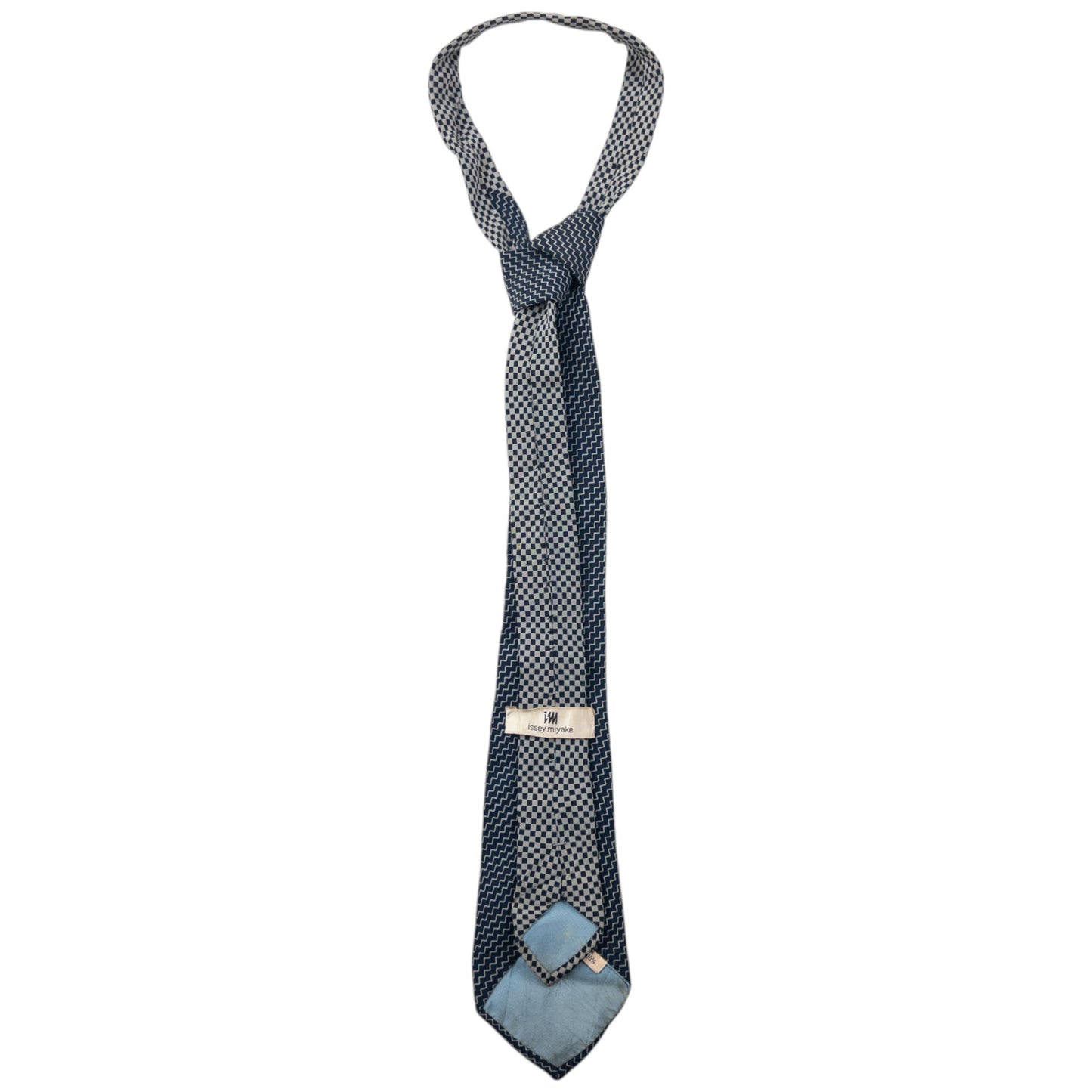 Vintage 90s Issey Miyake Zig Zag Pattern Silk Tie