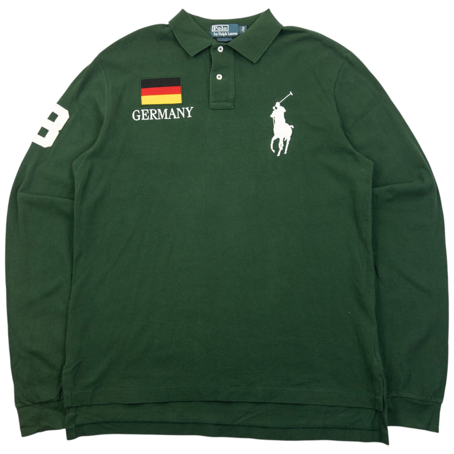 Vintage 90s Polo Ralph Lauren Germany Long Sleeve Polo Shirt Size L