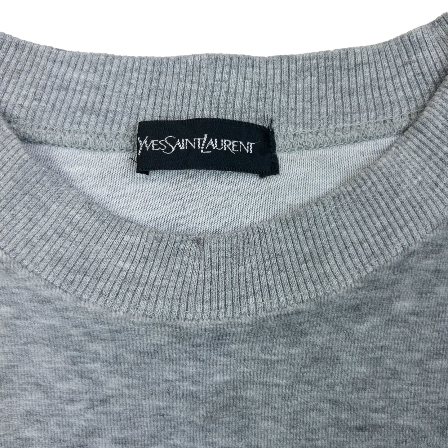 Vintage 90s YSL Yves Saint Laurent Embroidered Velour Sweatshirt Size S