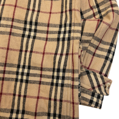 Vintage 2000s Burberry Nova Check Fleece Lined Duffle Jacket Womens Size S