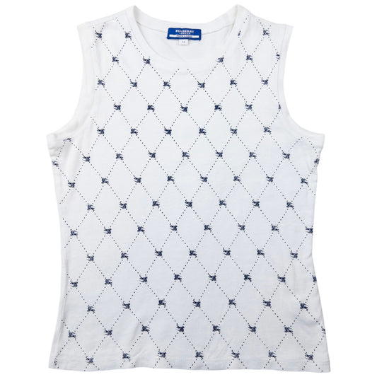 Vintage Burberry Monogram Vest Top Womens Size M