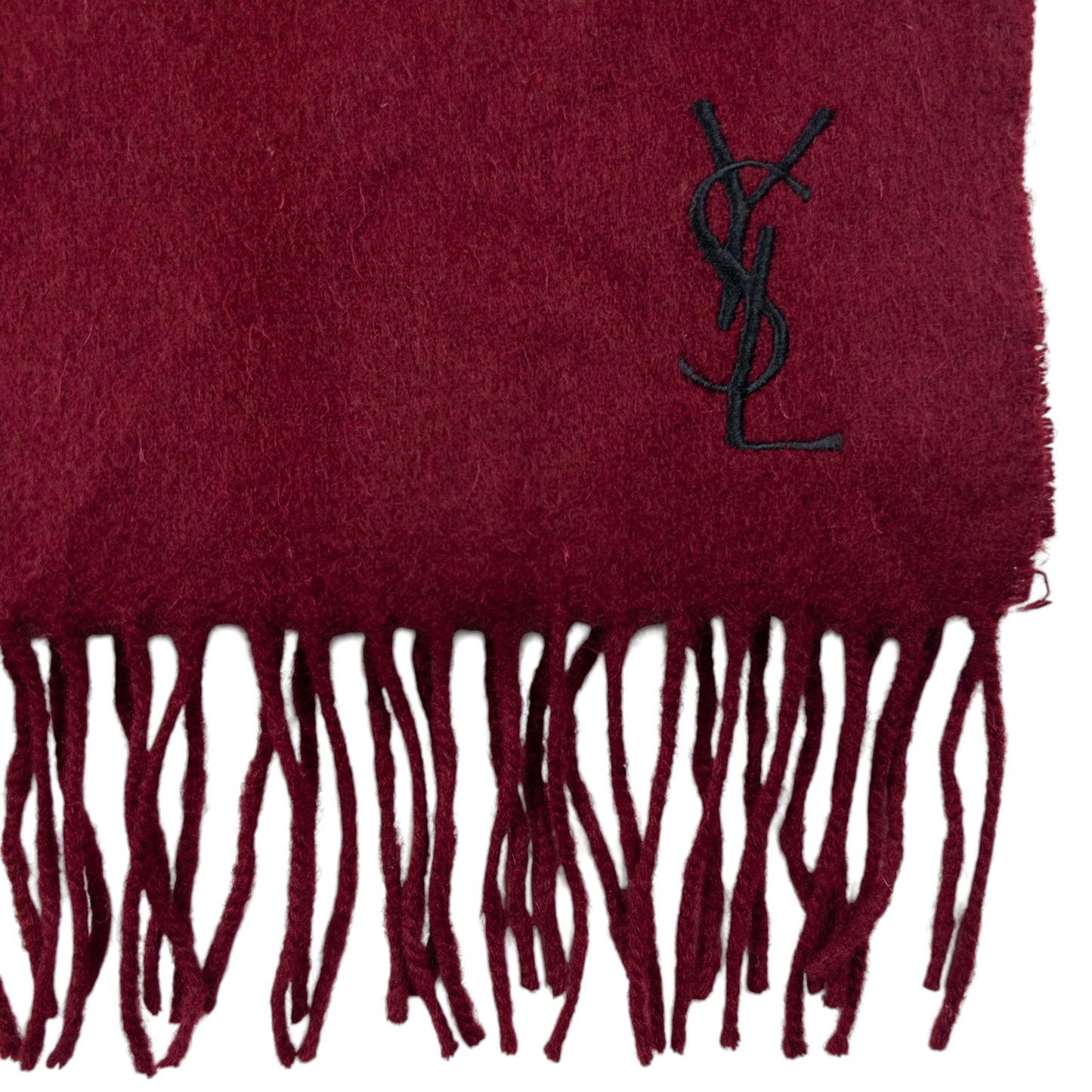 Vintage YSL Yves Saint Laurent Wool Tassel Scarf