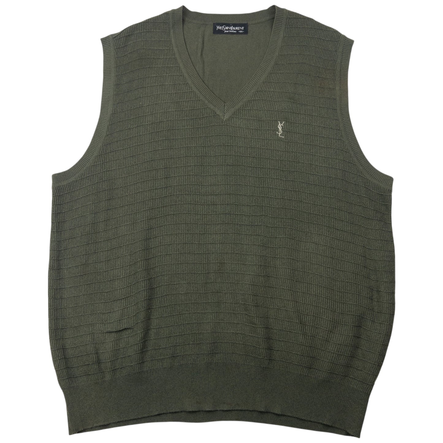 Vintage 90s YSL Yves Saint Laurent Sweater Vest Size XL