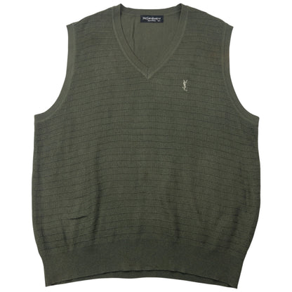 Vintage 90s YSL Yves Saint Laurent Sweater Vest Size XL