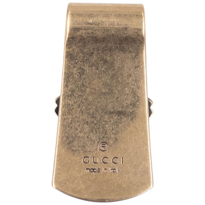 Vintage 2000s Gucci Gold Embossed Money Clip