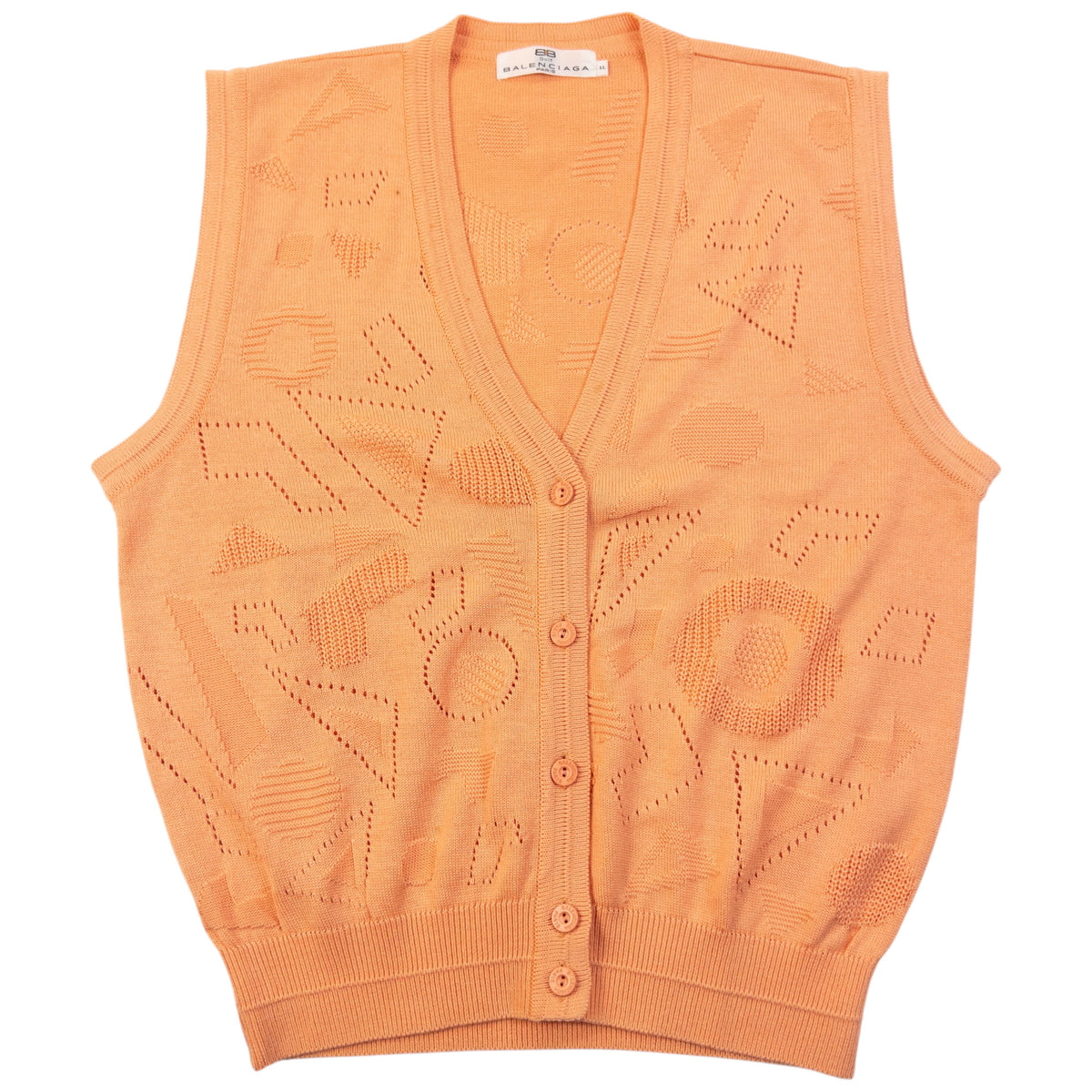 Vintage 90s Balenciaga Golf Button Up Sweater Vest Womens Size M