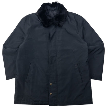 Vintage 90s YSL Yves Saint Laurent Fur Collar Jacket Size XL